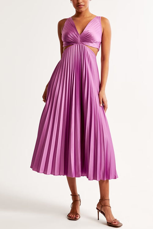 Elegant Pleated Evening Dress for Women | Perfect Cocktail and Formal Dress in Plus Size Options 2