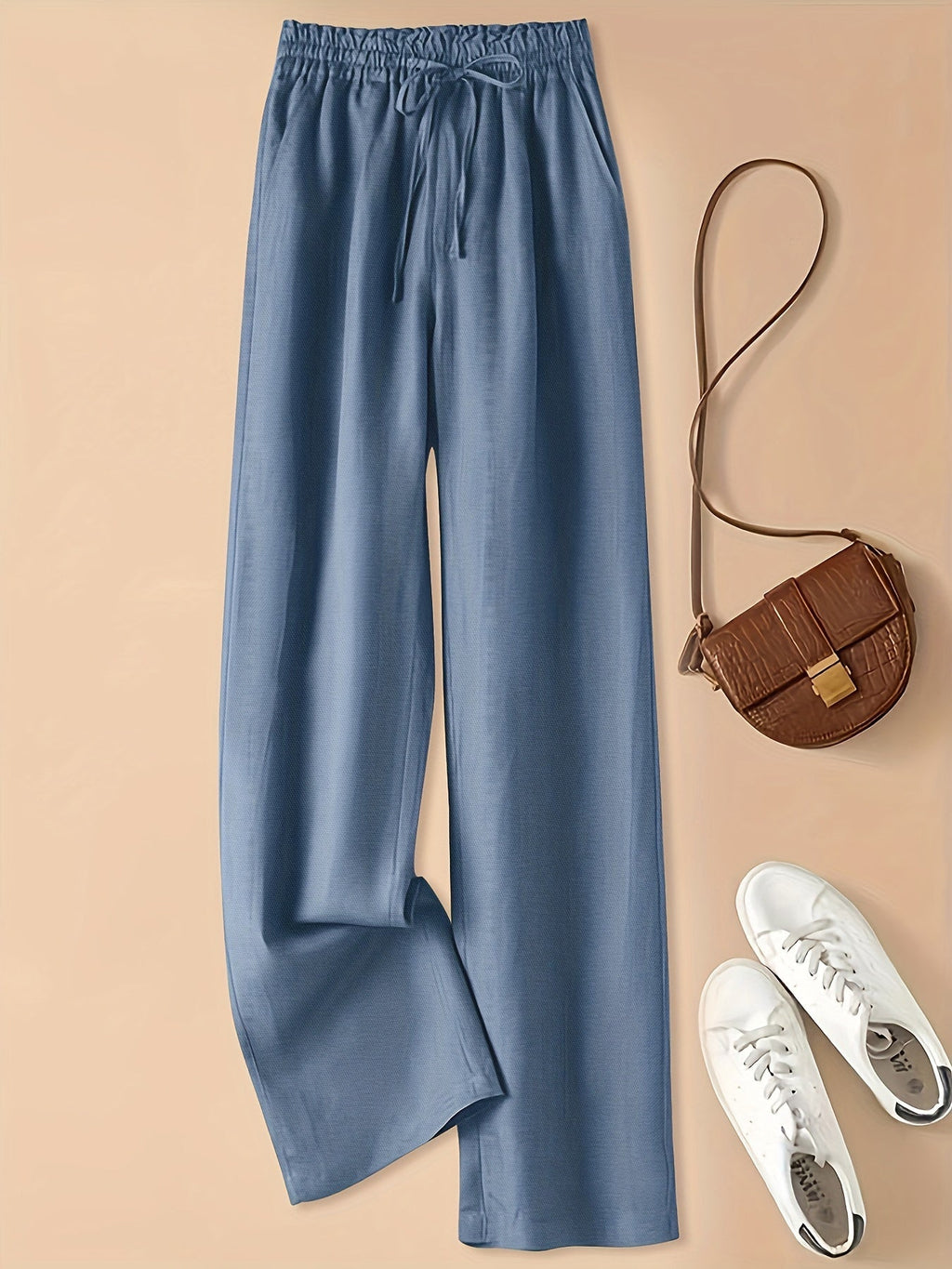 Heather | Women's Wide Leg Drawstring Trousers for Effortless Style and Comfort 7