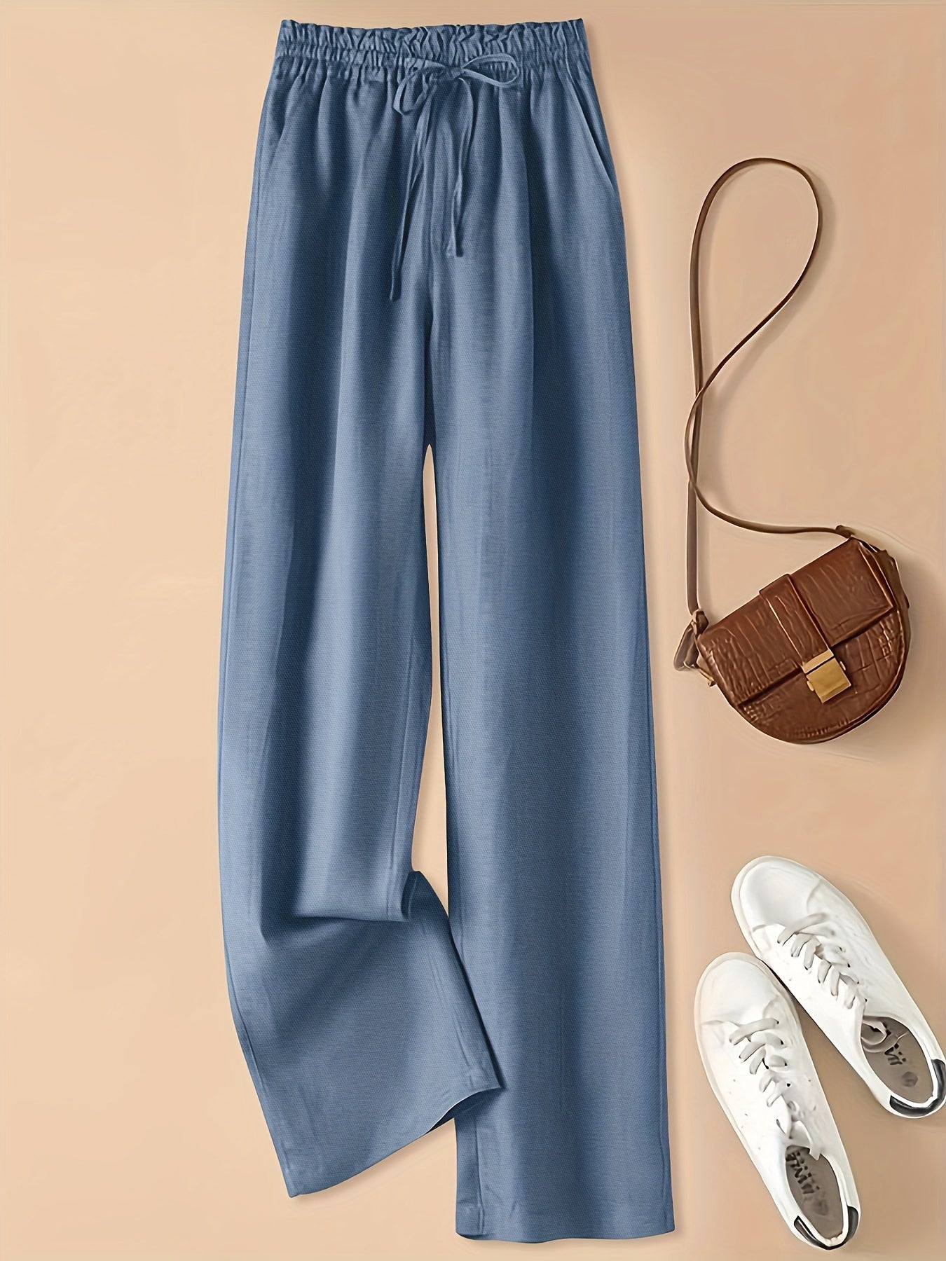 Heather | Women's Wide Leg Drawstring Trousers for Effortless Style and Comfort 7