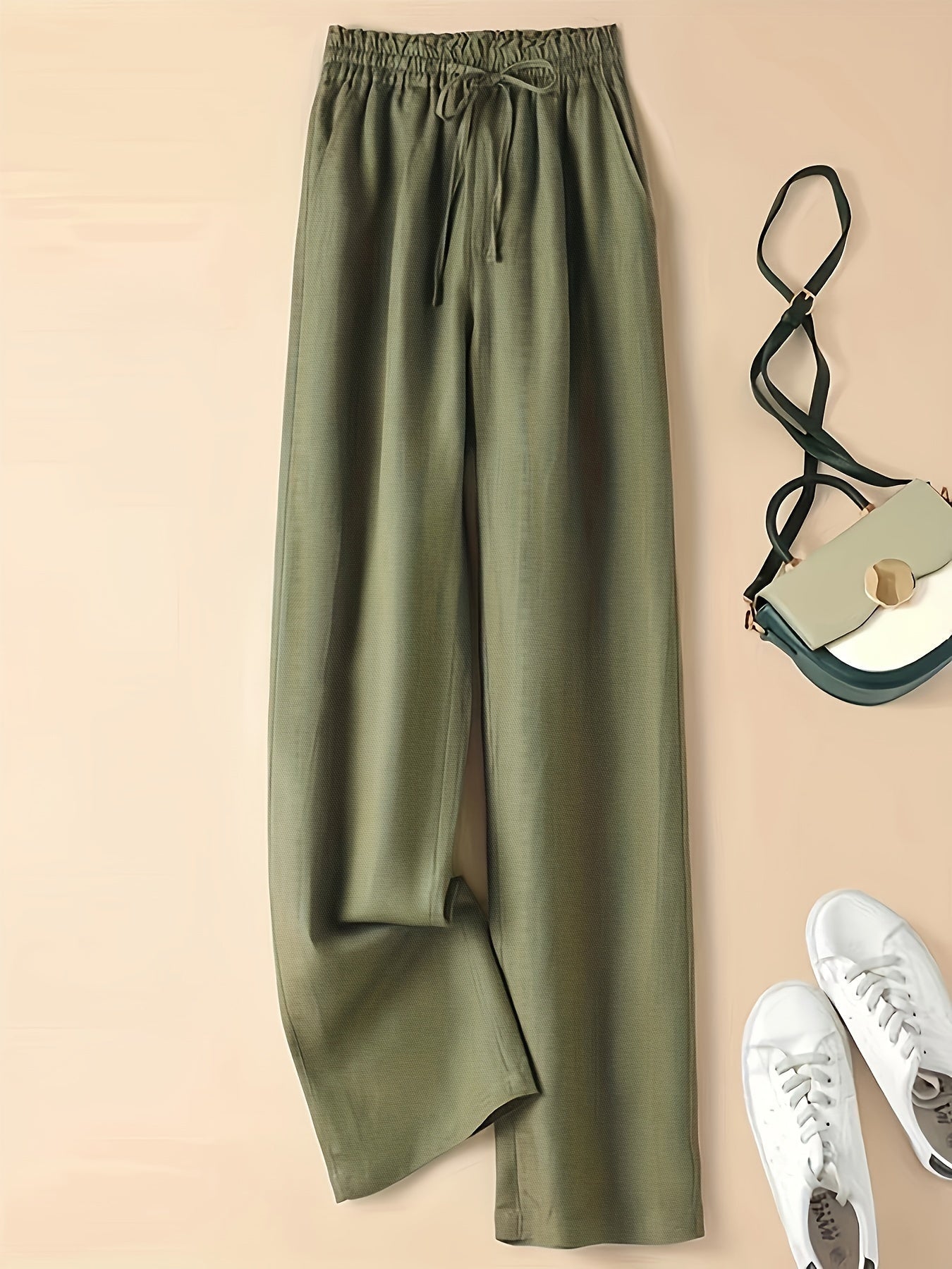 Heather | Women's Wide Leg Drawstring Trousers for Effortless Style and Comfort 8