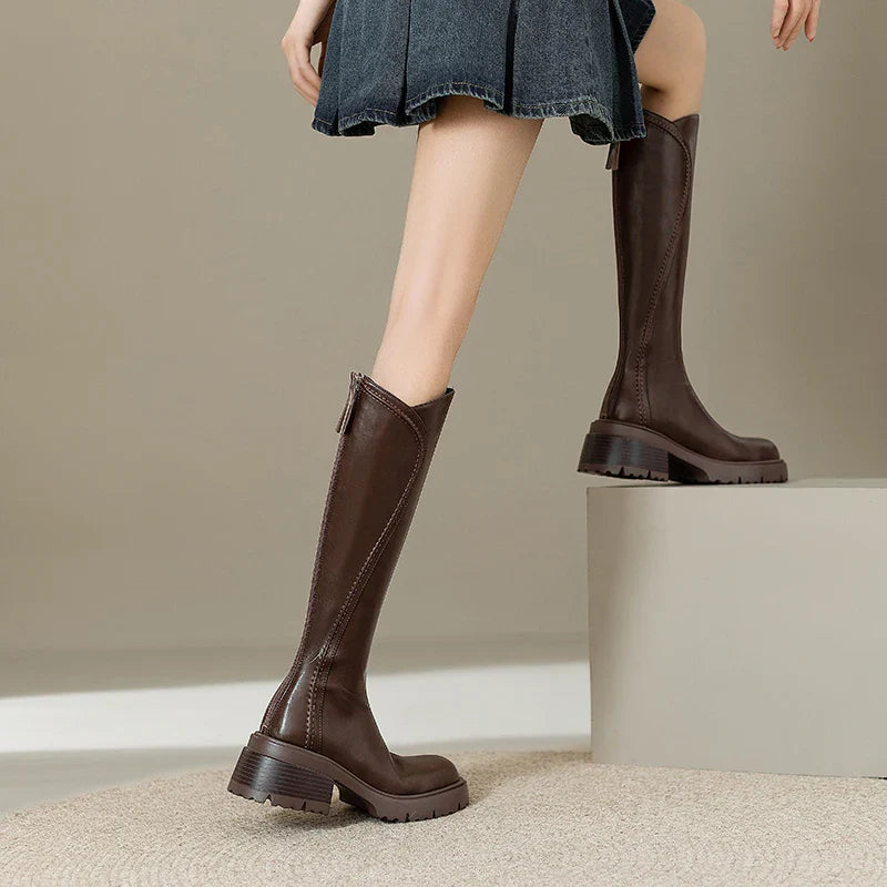 Lauren | Women's Knee High Boots in Premium Leather with Orthopedic Support 0